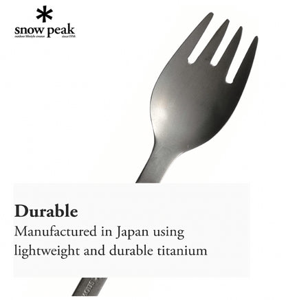 Snow Peak titanium Fork Spoon SCOO Camping Tableware Cutlery SCT-125 #2210-0007