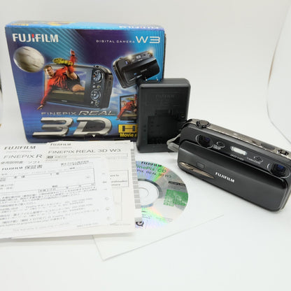 [Mint] Fujifilm FinePix Real 3D W3 10.0MP Digital Camera Black W/ Box #1094A