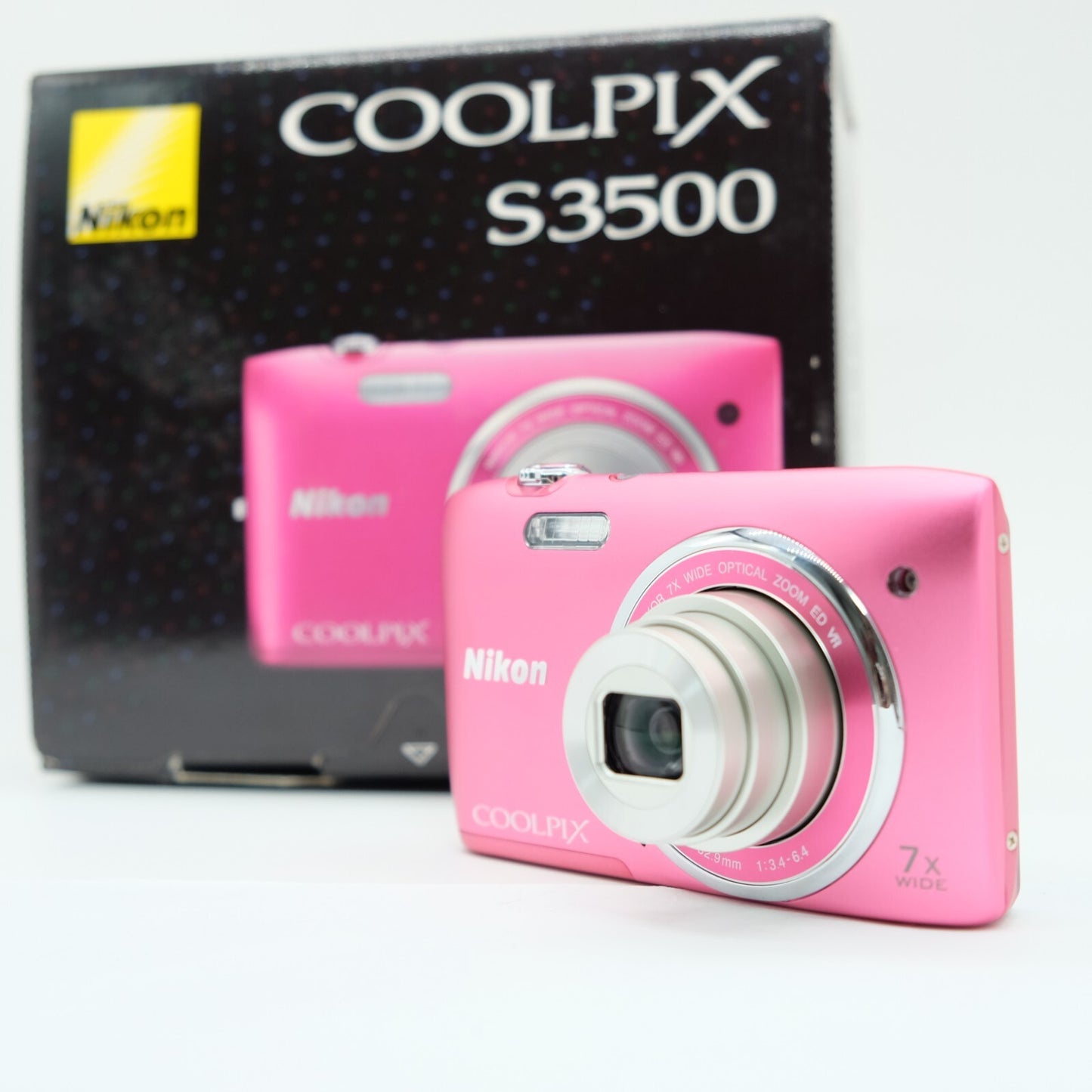 [Top Mint] Nikon COOLPIX S3500 Pink 20.1MP Digital Camera W/ Box Japan #1016A