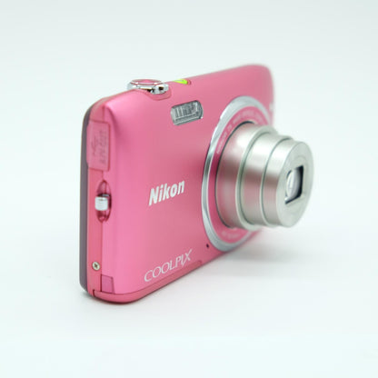 [Top Mint] Nikon COOLPIX S3500 Pink 20.1MP Digital Camera W/ Box Japan #1016A