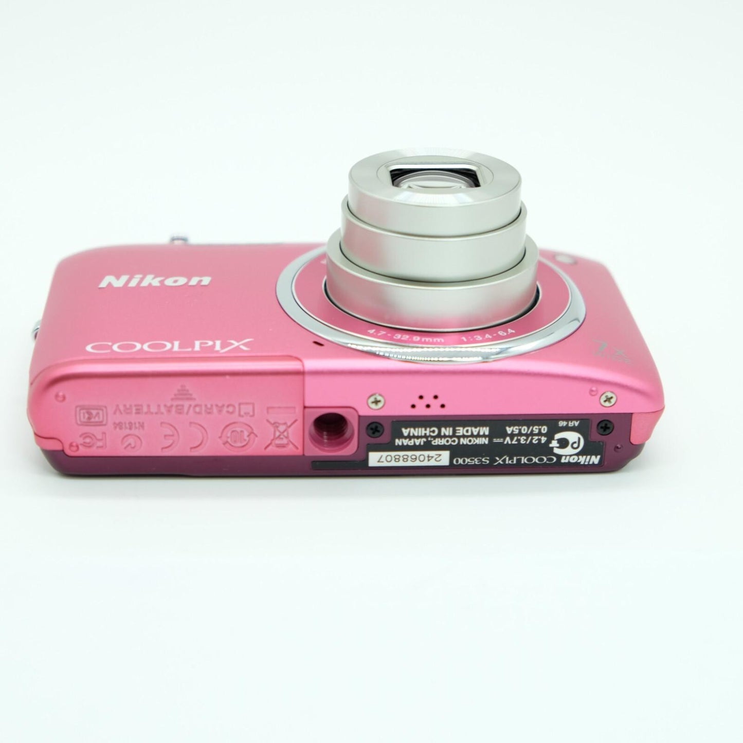 [Top Mint] Nikon COOLPIX S3500 Pink 20.1MP Digital Camera W/ Box Japan #1016A