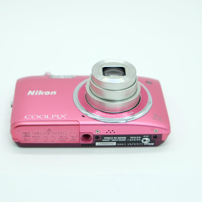 [Top Mint] Nikon COOLPIX S3500 Pink 20.1MP Digital Camera W/ Box Japan #1016A