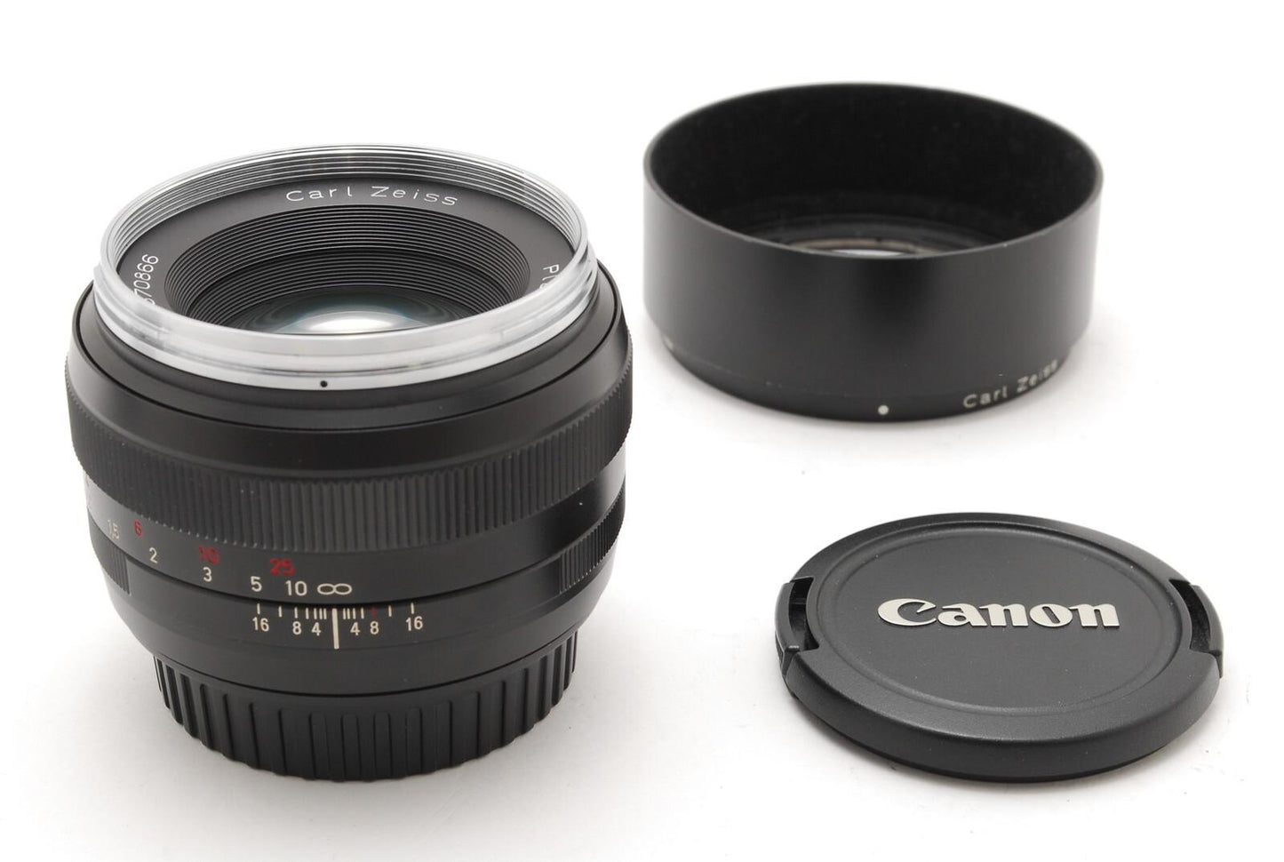 [N Mint] Carl Zeiss Planar T* 50mm F/1.4 ZE Lens for Canon EF W/ Hood Japan 1136