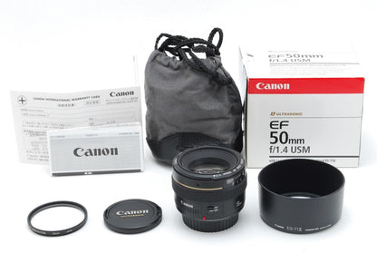 [Mint] Canon EF 50mm F/1.4 USM Standard Prime Lens Black W/ Box Japan #1030
