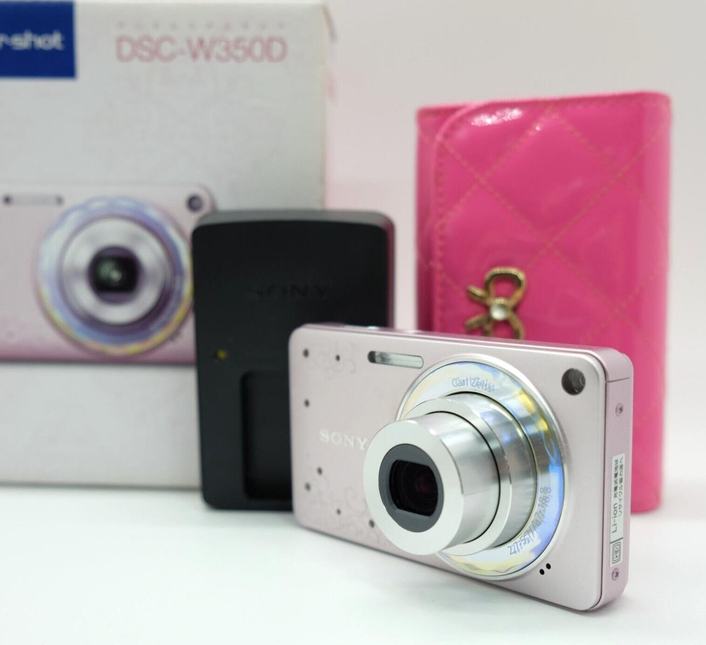 SONY Cyber Shot DSC-W350D Digital camera Jewel Pink w/ Box [N Mint]  Japan #1059