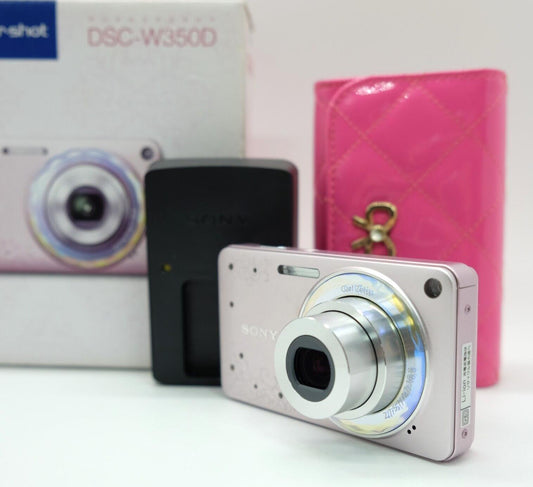 SONY Cyber Shot DSC-W350D Digital camera Jewel Pink w/ Box [N Mint]  Japan #1059