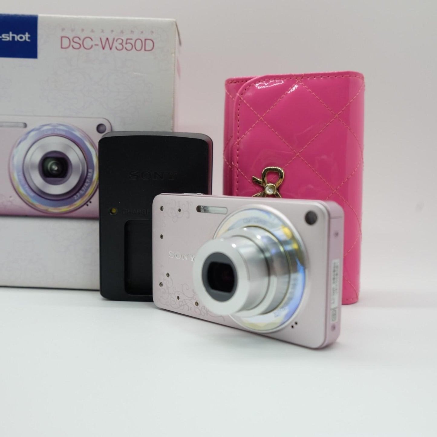 SONY Cyber Shot DSC-W350D Digital camera Jewel Pink w/ Box [N Mint]  Japan #1059
