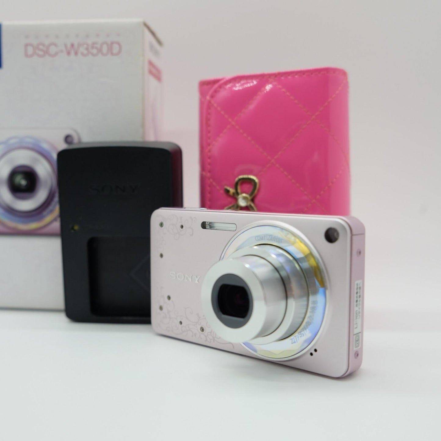 SONY Cyber Shot DSC-W350D Digital camera Jewel Pink w/ Box [N Mint]  Japan #1059