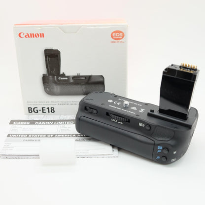 [Near Mint] Canon BG-E18 for EOS 8000D Battery Grip Black W/ Box Japan #1119A