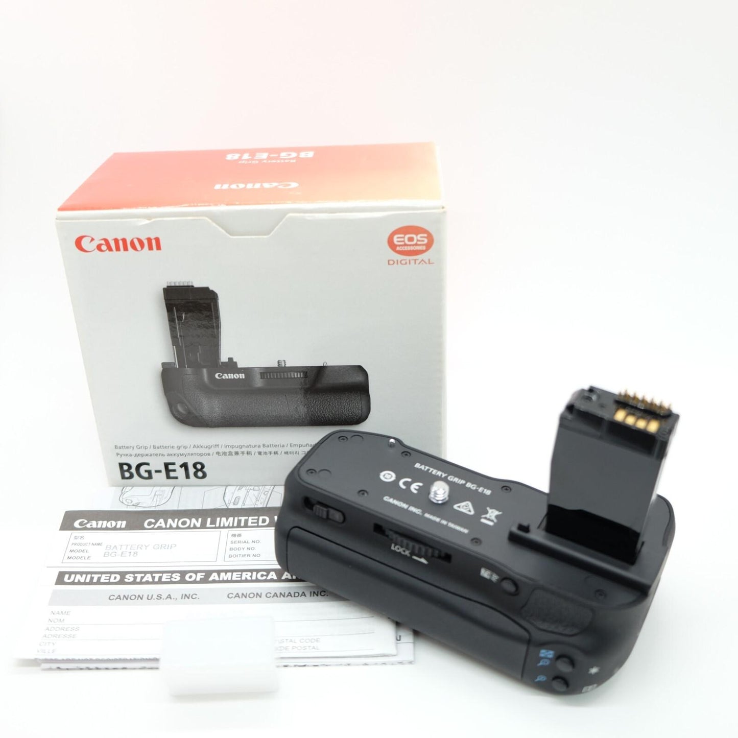 [Near Mint] Canon BG-E18 for EOS 8000D Battery Grip Black W/ Box Japan #1119A