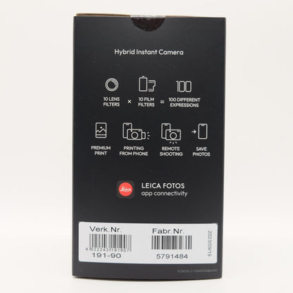 Leica Sofort 2 Black 19190Hybrid Instant Camera Size PSL From Japan #23205