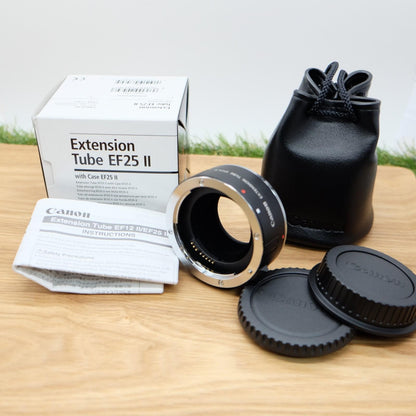 Canon エクステンションチューブ EF25 II EF EOS用 ブラック 箱付き 日本製 [トップミント] #1198 