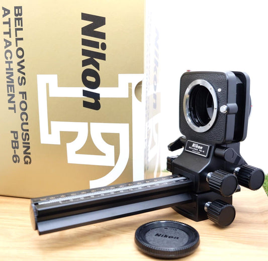 Nikon PB-6 Bellows Focusing Attachment Black W/ Box Japan [Top Mint] #1112A