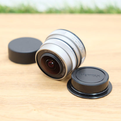PENTAX 03 FISH EYE 3.2mm f/5.6 Lens Q Mount Sliver W/ Cap Japan [Unused] #1219