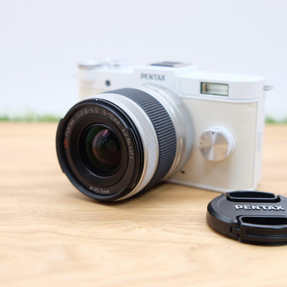Pentax Q-S1 12.4MP White 02 Standard Zoom Lens Kit W/ Box Japan [Mint] #1230