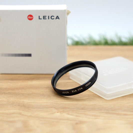 LEICA E46 UVa 13004 46mm Filter Black  W/ Box Case From Japan [Mint] #1231