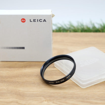 LEICA E46 UVa 13004 46mm Filter Black  W/ Box Case From Japan [Mint] #1231