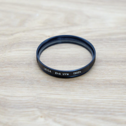 LEICA E46 UVa 13004 46mm Filter Black  W/ Box Case From Japan [Mint] #1231