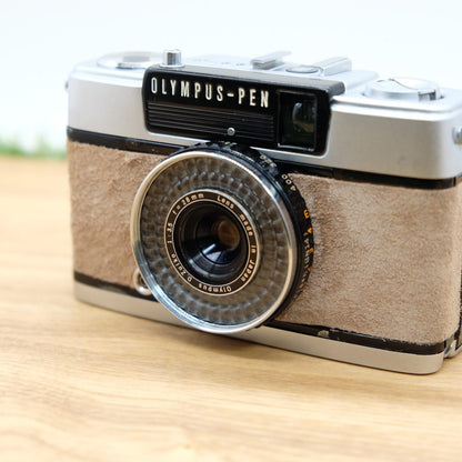 Olympus PEN EE-3 35mm Brown Suede leather Half Frame Film JP [Excellent] #1243