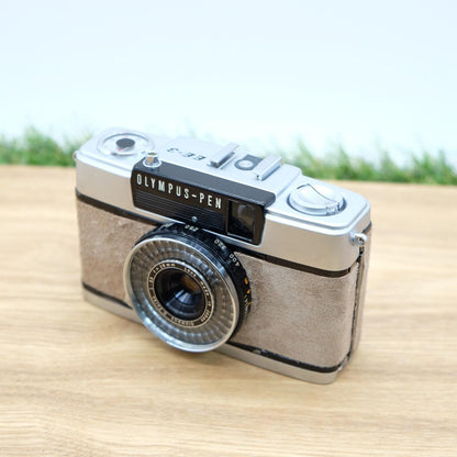 Olympus PEN EE-3 35mm Brown Suede leather Half Frame Film JP [Excellent] #1243