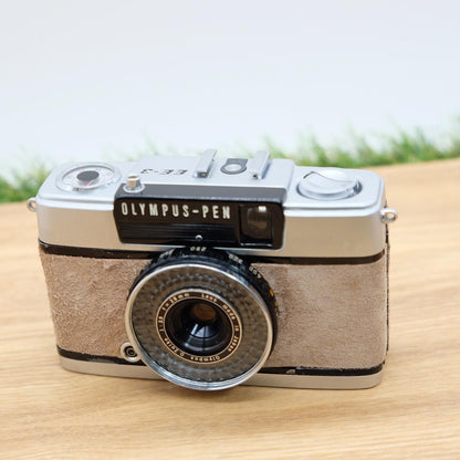 Olympus PEN EE-3 35mm Brown Suede leather Half Frame Film JP [Excellent] #1243
