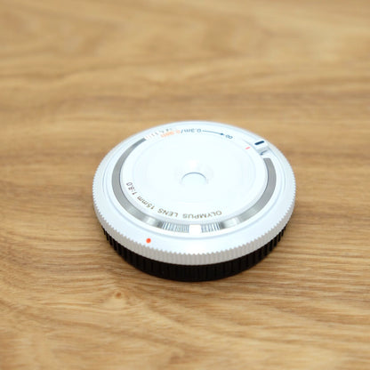 Olympus 15mm f/8 Lens BCL-1580 White for PEN Camera W/ Box Japan [Mint] #1139A