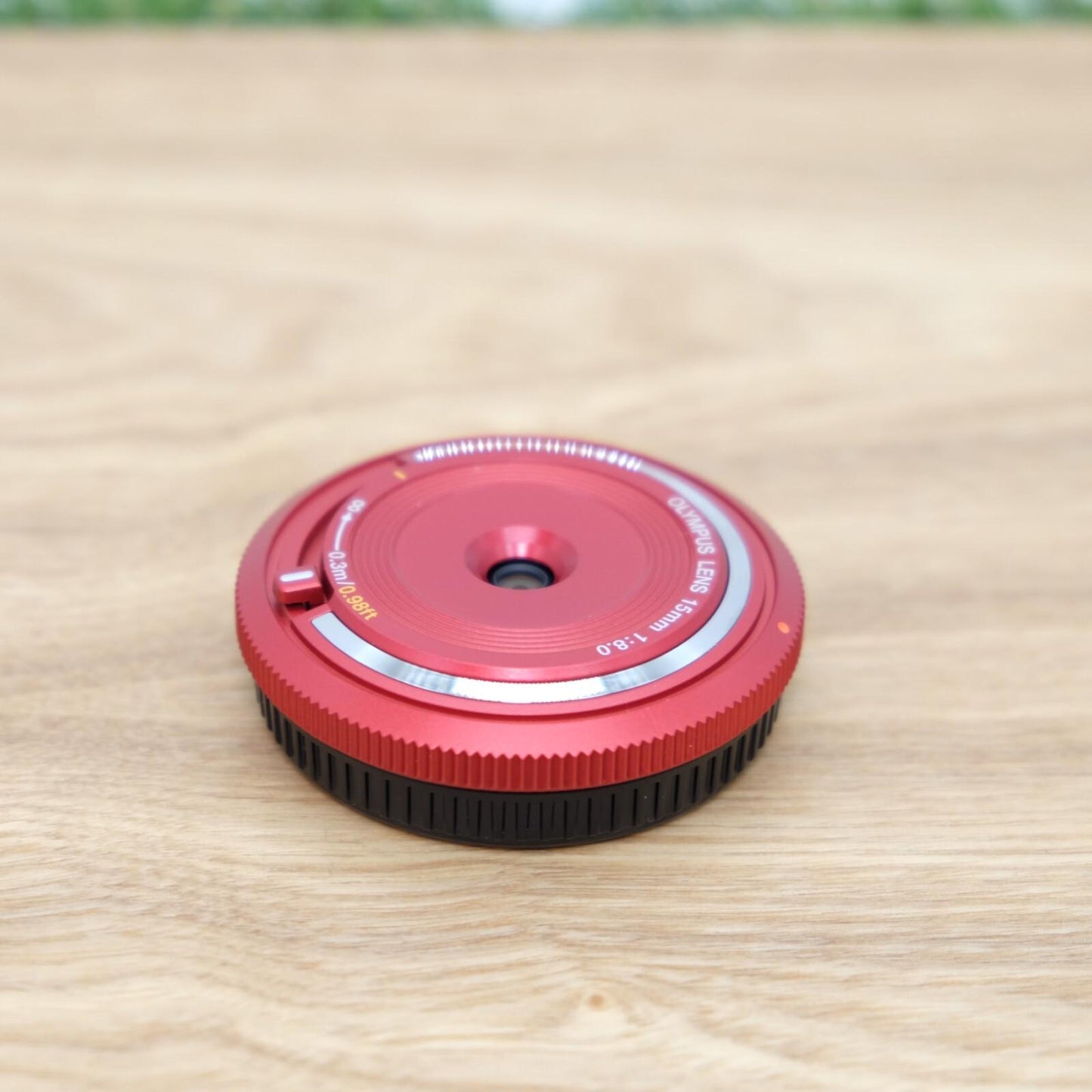 Olympus 15mm f/8 Lens BCL-1580 Red for PEN Camera W/ Box Japan [Mint] #1077C