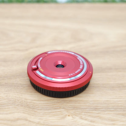 Olympus 15mm f/8 Lens BCL-1580 Red for PEN Camera W/ Box Japan [Mint] #1077C