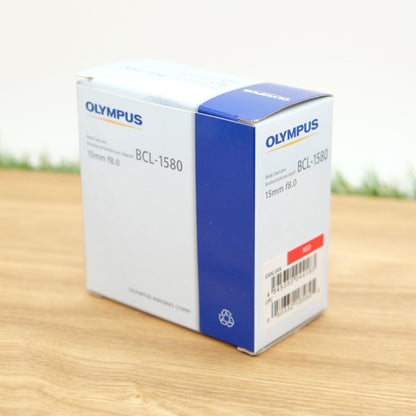 Olympus 15mm f/8 Lens BCL-1580 Red for PEN Camera W/ Box Japan [Mint] #1077C
