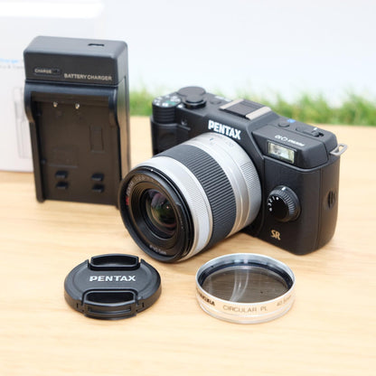 Pentax Q10 12.4MP Mirrorless Digital Camera Black & 02 Lens Japan [Mint] #1202A
