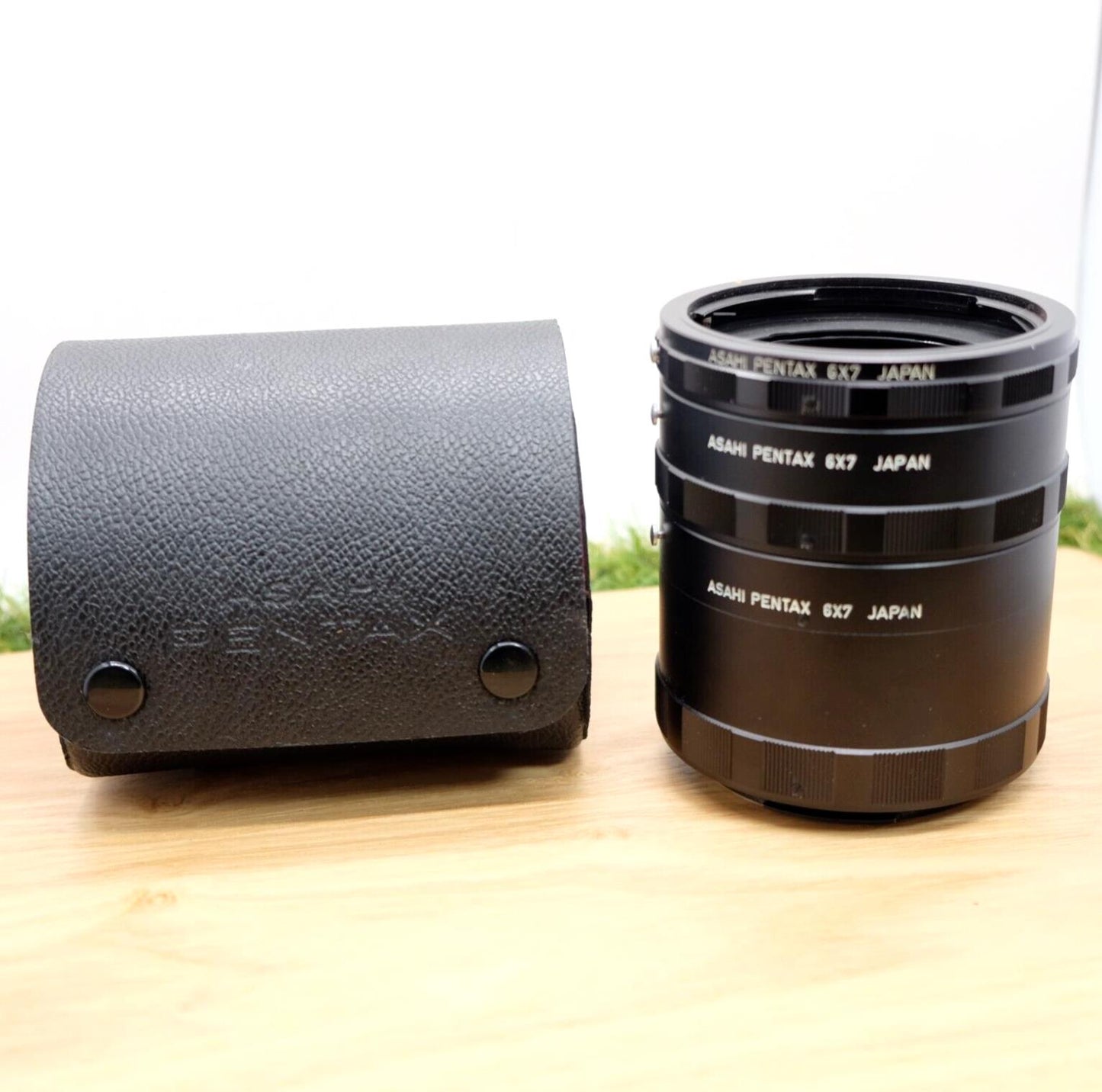 Asahi PENTAX 6x7 Auto Extension Tube 67 Ring 1 2 3 Set  W/ Case [N Mint] #1175B