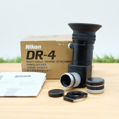 Nikon DR-4 Angle Finder For F 35mm Film Camera SLR Black Japan [Mint] #1277
