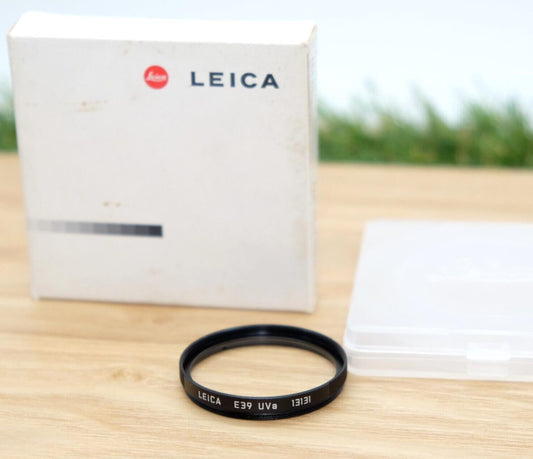 Leica Genuine E39 UVa Lens Filter 13131 Black W/ Box & Case Japan [Mint] #1285