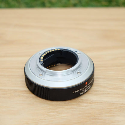 Olympus MMF-2 Four Thirds Mount Micro Adapter 4/3 Body Black Japan [Mint] #1296