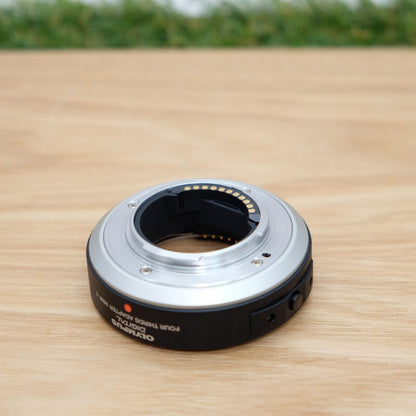 Olympus MMF-2 Four Thirds Mount Micro Adapter 4/3 Body Black Japan [Mint] #1296