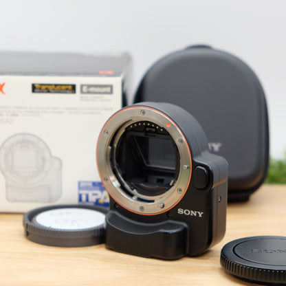 Sony LA-EA2 A-mount to E-mount FE Lens Adapter Black W/ Box Japan [Mint] #1229A