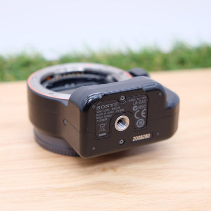 Sony LA-EA2 A-mount to E-mount FE Lens Adapter Black W/ Box Japan [Mint] #1229A