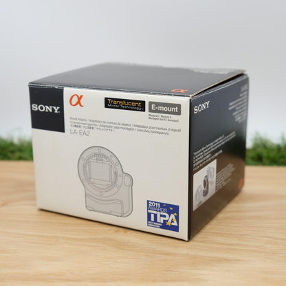 Sony LA-EA2 A-mount to E-mount FE Lens Adapter Black W/ Box Japan [Mint] #1229A