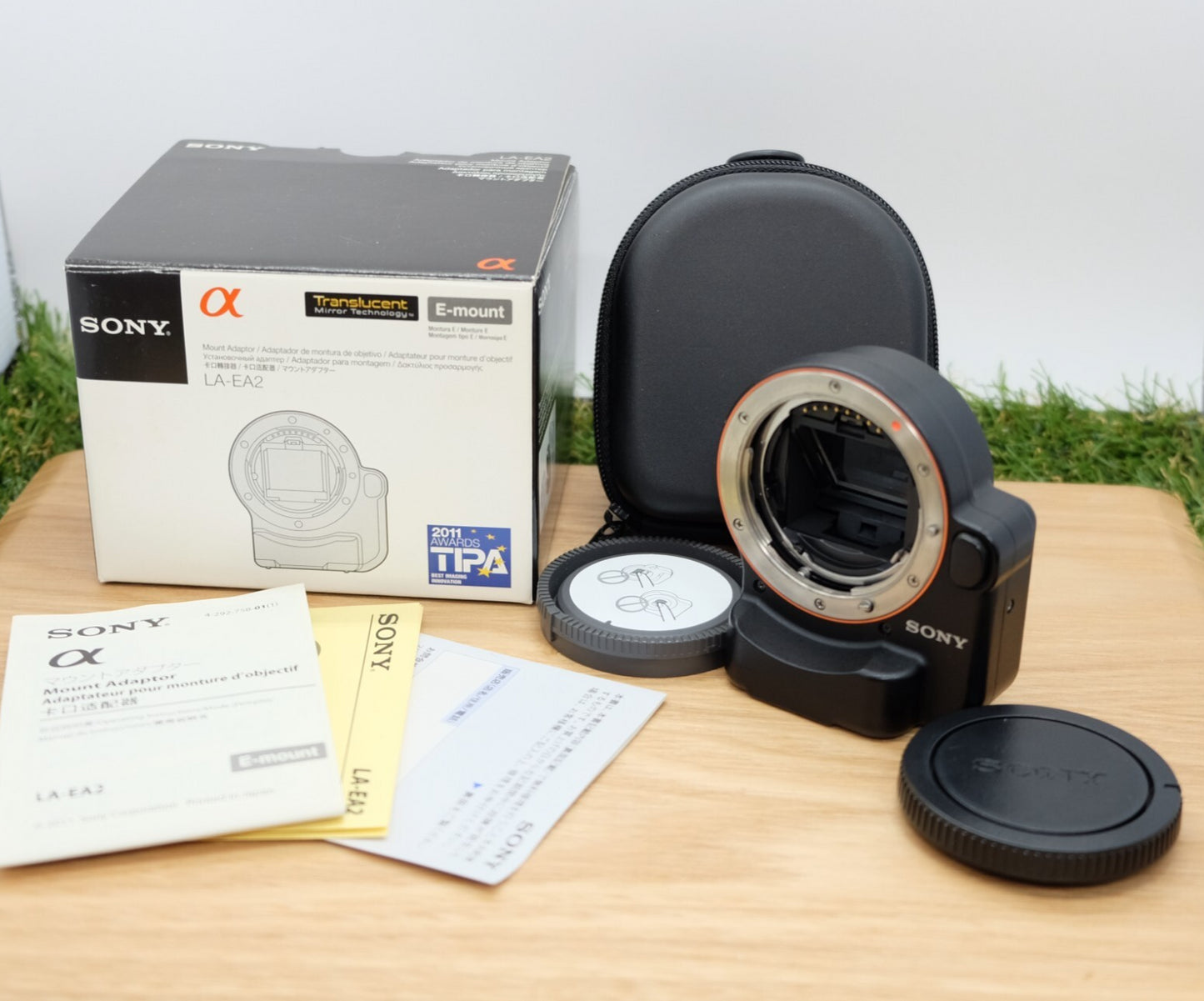 Sony LA-EA2 A-mount to E-mount FE Lens Adapter Black W/ Box Japan [Mint] #1229A