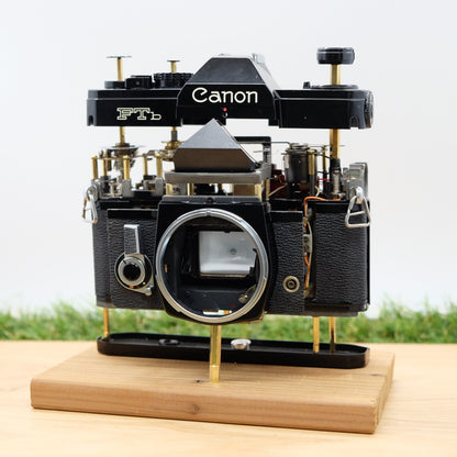 Canon FTb QL 35mm Film Black Artistic Brass Skeleton Mod Handmade in Japan #1311