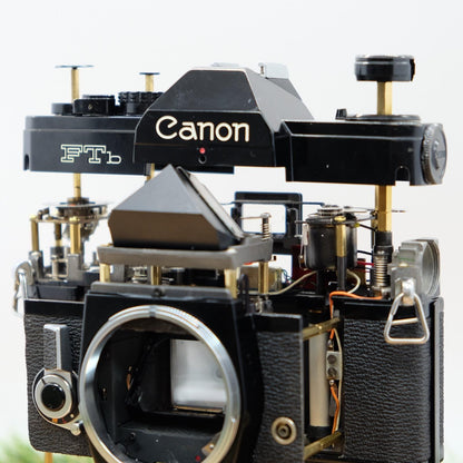 Canon FTb QL 35mm Film Black Artistic Brass Skeleton Mod Handmade in Japan #1311