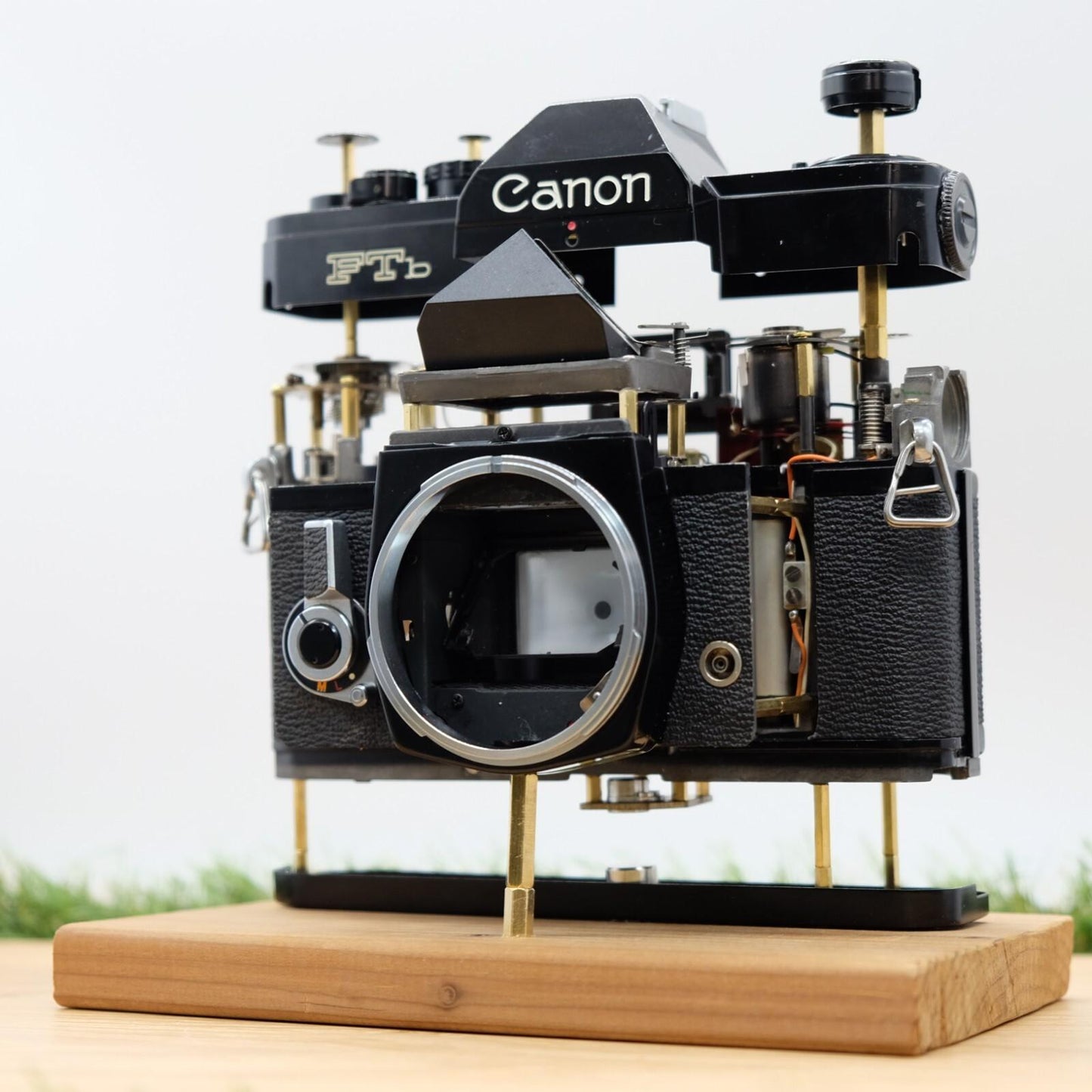 Canon FTb QL 35mm Film Black Artistic Brass Skeleton Mod Handmade in Japan #1311