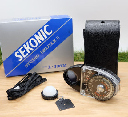 SEKONIC L-398M Studio Deluxe II Exposure Light Black W/ Box Japan [Mint] #1314