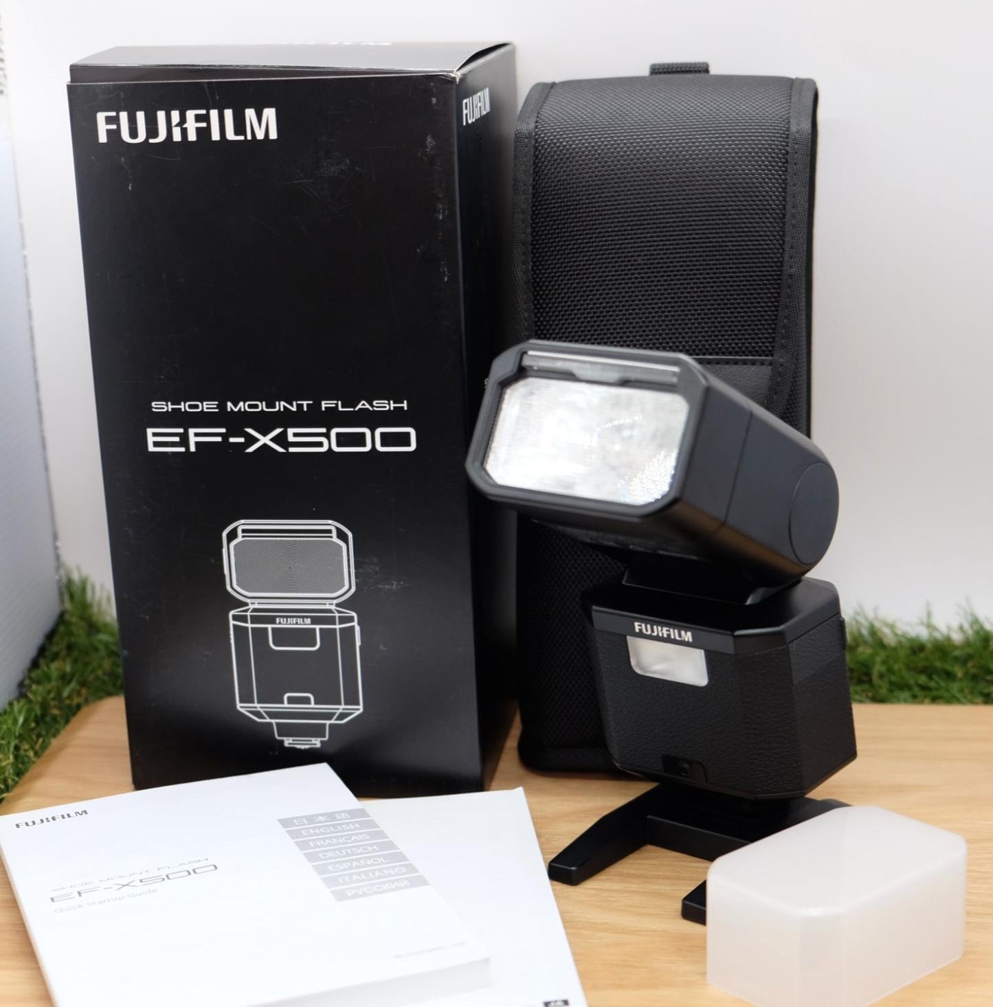 FUJIFILM EF-X500 Flash Clip on Shoe Black W/ Box From Japan [Near Mint] #1325