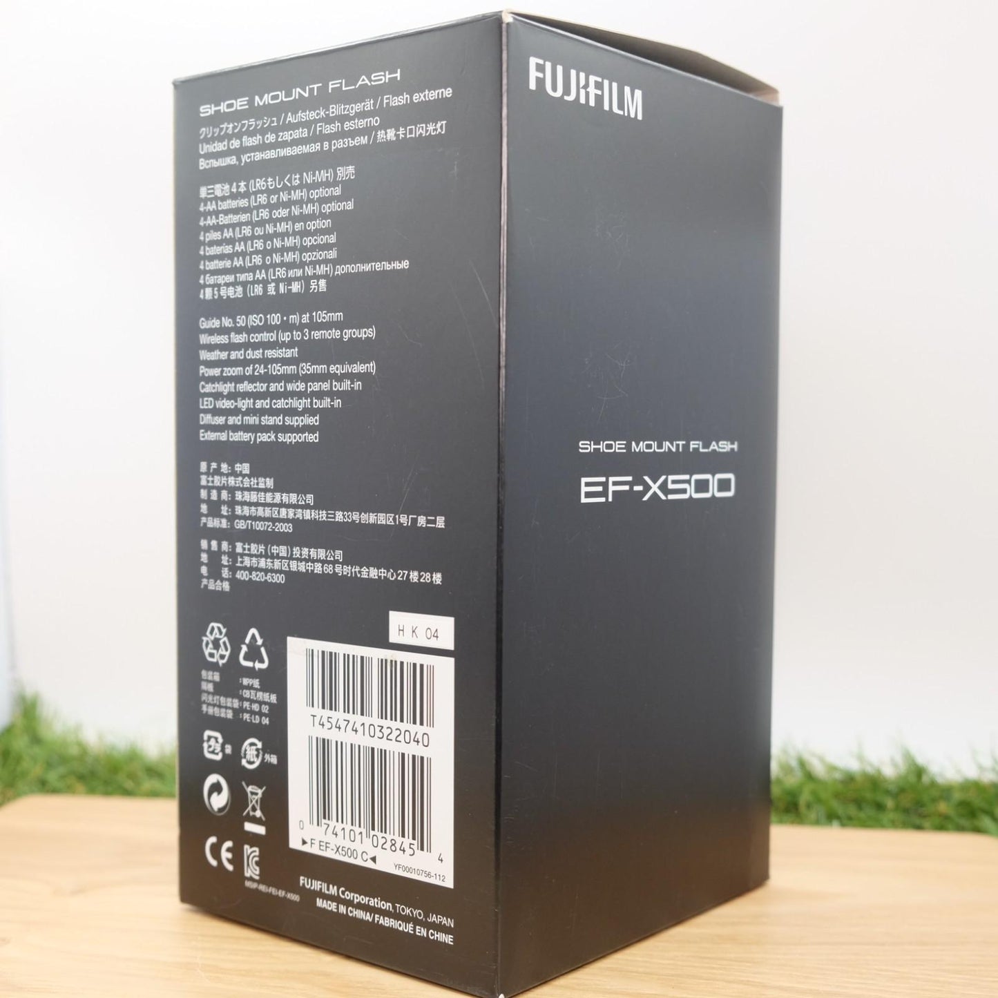 FUJIFILM EF-X500 Flash Clip on Shoe Black W/ Box From Japan [Near Mint] #1325