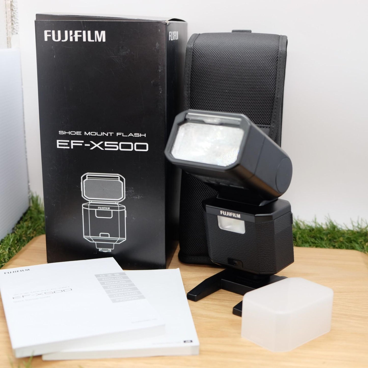 FUJIFILM EF-X500 Flash Clip on Shoe Black W/ Box From Japan [Near Mint] #1325