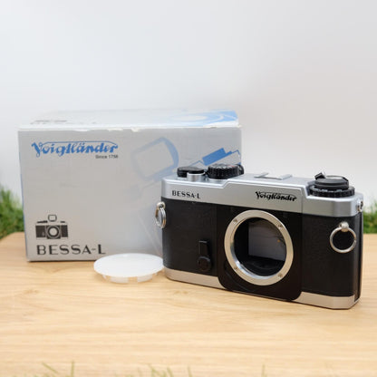 Voigtlander BESSA L Sliver 35mm Film Camera L39 W/ Box Japan [Near Mint-] #1327
