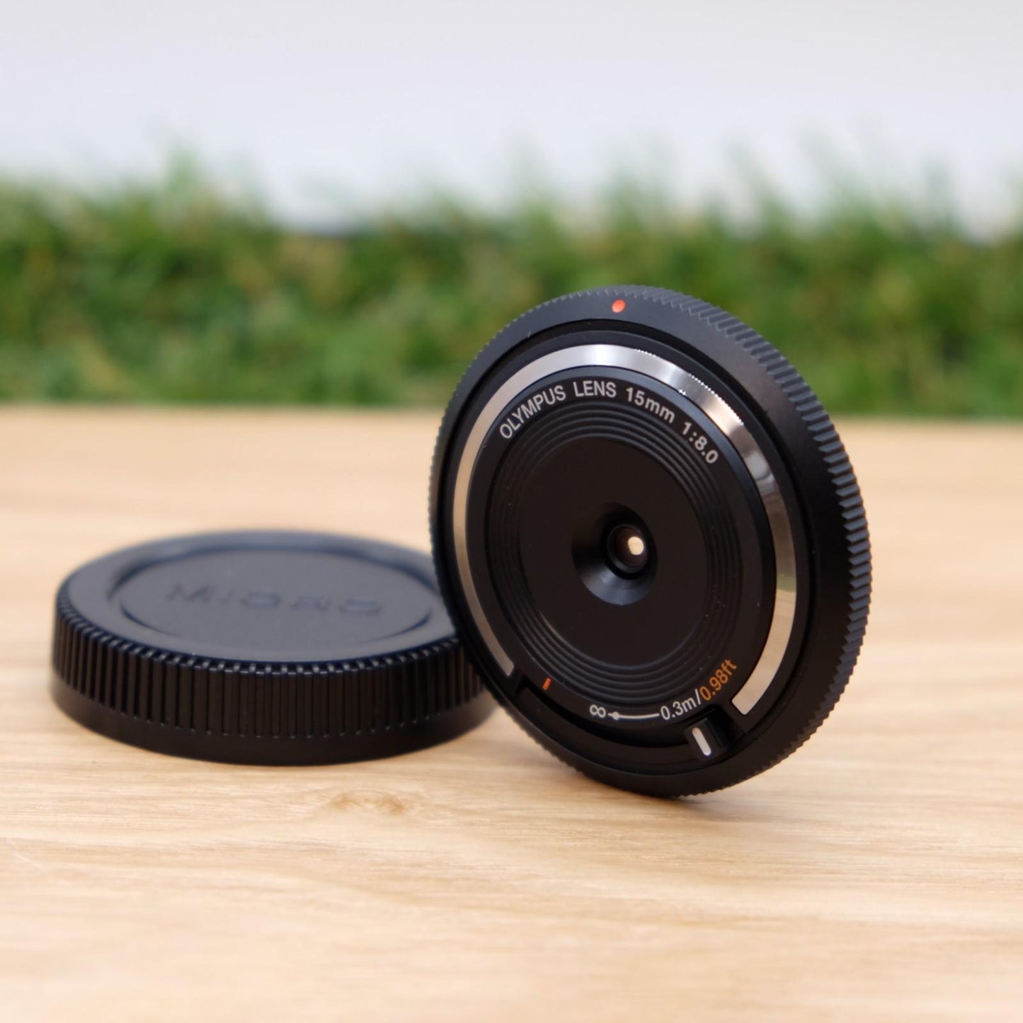 Olympus 15mm f8 Lens BCL-1580 Black for PEN Camera W/ Cap Japan [N Mint] #1041C