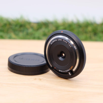 Olympus 15mm f8 Lens BCL-1580 Black for PEN Camera W/ Cap Japan [N Mint] #1041C
