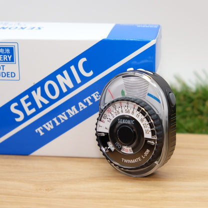 SEKONIC L-208 Twin Mate Analog Light Meter Black W/ Box Japan [Mint] #1138C